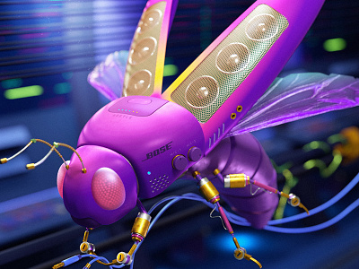 AudioBug 3 3d audio betle c4d cinema4d insect octane render