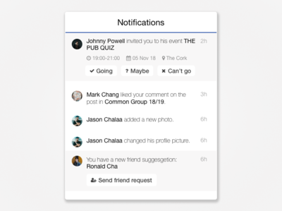 Daily UI #049 - Notifications app daily 100 daily 100 challenge dailyui dailyui 049 design minimalist mobile notification sketch ui