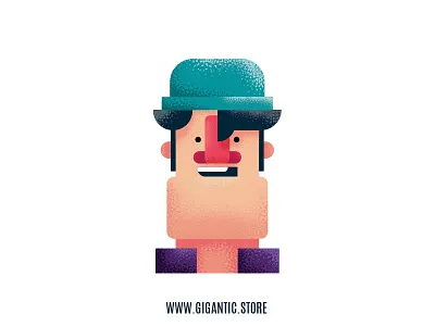 Flat Design Character Illustration in Adobe Illustrator cartoon character character design characters design draw drawing flat flat design gigantic grain illustration illustrator man noise people person texture vector vector art