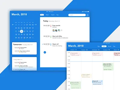 Calendar application calendar day week
