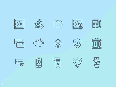 Business & Finance Icon business design finance icon icon pack iconography illustration outline ui ux vector