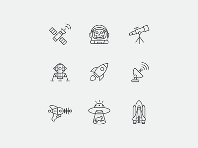 Space Icons Icon Family app branding design flat icon icons illustration logo ui ux vector web web design website