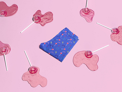 Lollipops 3d art 3d illustration blue cg lollipops pink sugar sweet vray