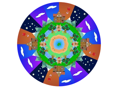 Animal Crossing Mandala adobe illustrator animal crossing art digital art gaming illustration mandala symetry