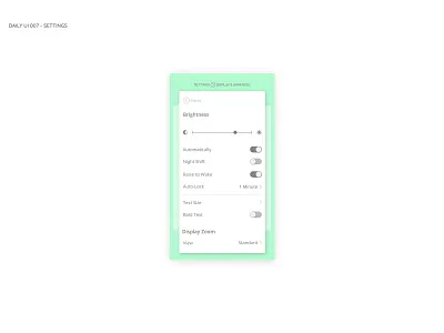 Settings screen app daily 100 daily 100 challenge dailyui design figma figmadesign flat icon sketch ui ux vector web