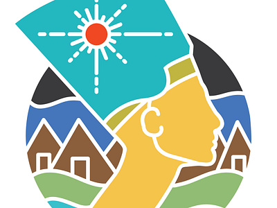 Nefertiti Icon design flat icon illustration vector