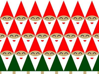Simultaneously Holly & Jolly christmas christmas tree grid illustration pattern repeating pattern santa