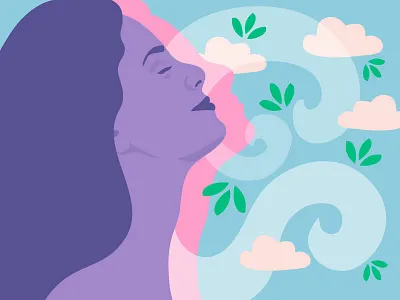 Breathe design email header illustration illustrator