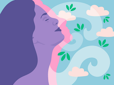 Breathe design email header illustration illustrator