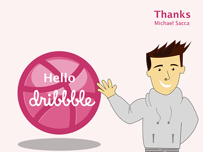 Hello dribbble design illustration ui vector