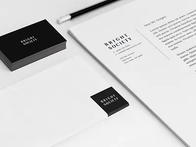 Bright Society Stationery Set correspondence stock identity identity branding stationery stationery design stationery mockup