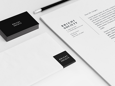 Bright Society Stationery Set correspondence stock identity identity branding stationery stationery design stationery mockup