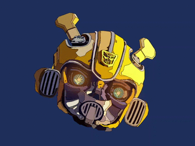 BumbleBee autobots beetle bumblebee car cyber cyber punk design digital future game hasbro head shot illustration movie optimus prime robot superhero toy transformers vector