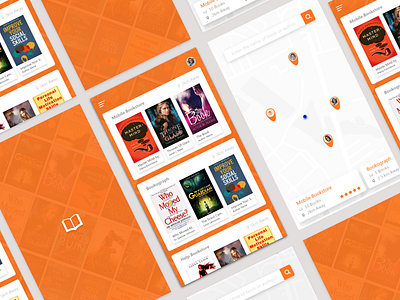 Book Sharing App Ui app app design book app design map ui ui