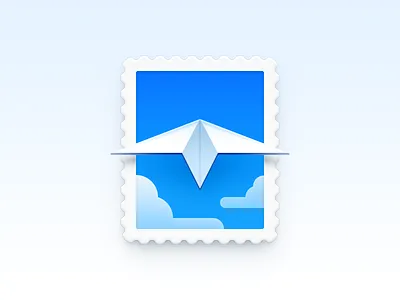 Mail Icon app icon e mail icon email icon fly mac icon macos icon osx icon mail icon paper plane plane plane icon realistic sandor skeu skeuomorph skeuomorphism stamp stamp icon ui icon user interface icon ux icon