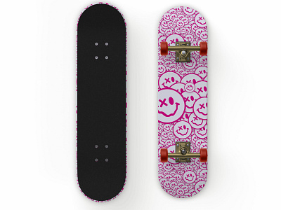 An Eye Open Emoji adobe xd branding cool design dmv emoji emojis graphic design illustration magenta millennial millennial pink pink skate deck skate or die skateboard swiss design