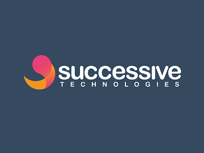 Successive Technologies Logo 3d color app icon branding design flat gredient icon illustration lettering logo logo 3d logo design logo design concept pink color s logo s shape icon s shape letter simple typography vector