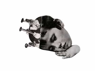 insomnia 2d artist collage collage art cut cut paper design flat handmade illustration paper art