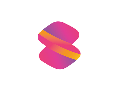 S Shape icon 3d color app icon branding flat gredient icon illustration logo logo 3d logo design logo design concept pink color s logo s shape icon s shape letter simple symbol type typography vector