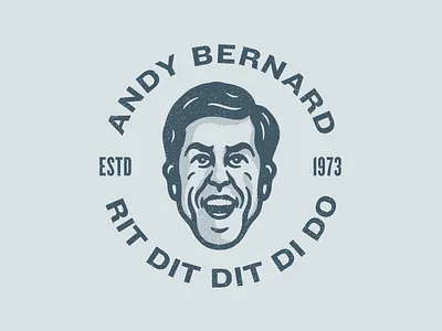 Andy Bernard andy andy bernard avatar badge design character character design dunder mifflin illustration logo the office