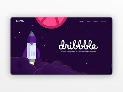 Hello dribbble! debut design dribbble illustration space ui web web design website