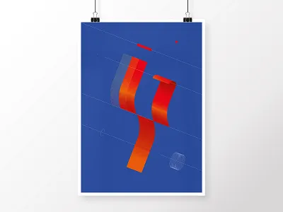 Geometric Composition 1 abstract art blue design digital geometric geometric art gradient graphicdesign homedecor illustration minimalistic modern poster red round stripe stripes