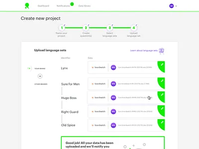 Relative Insights - Data uploader UI cards data upload documents health status illustration onboarding progress progress tracker setup ui user flows ux ux ui design