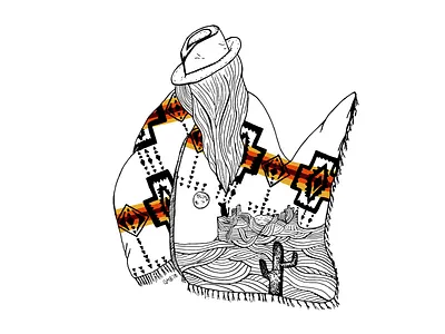 Wild West Woman adventure adventurer aztec azteca design illustration line art logo new mexico outdoor advertising outdoors portrait illustration poster art tshirt art tshirt graphics western wildwest woman illustration