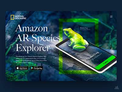 National Geographic Frog - App UX/UI app branding design desktop interface mobile typography ui ux ux design visual design web website