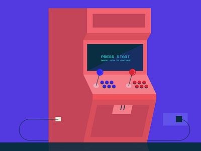 Arcade 2d adobe illustrator arcade design game gaming illustration illustrator minimal retro shape video game