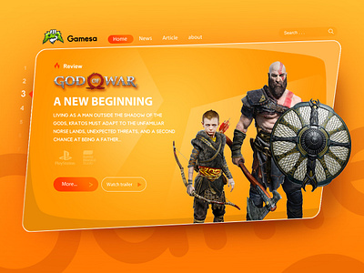 Gamesa design game web ui design webpage design website website concept website design webui