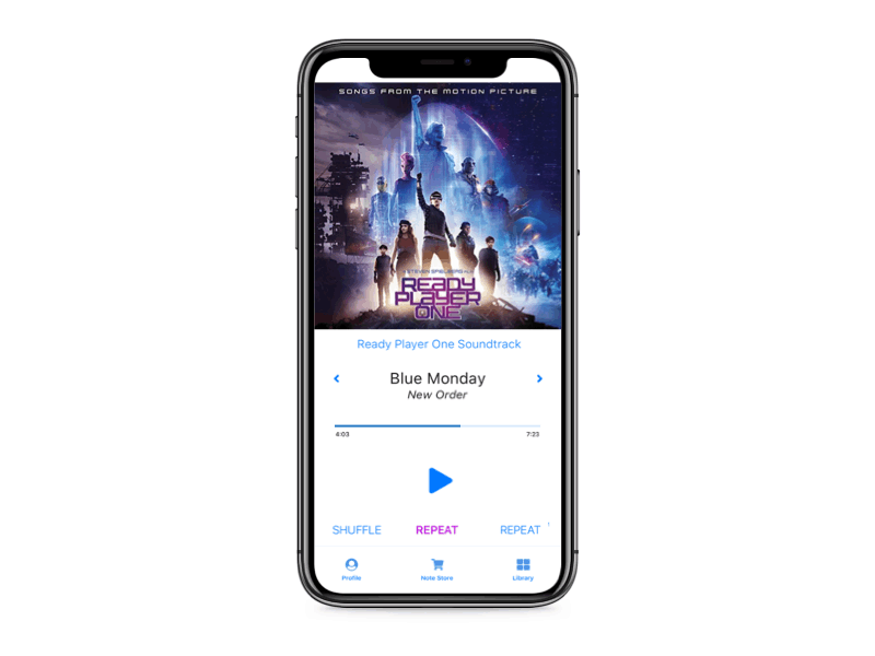 Music Player Ready Player One dailyui musicplayer principle readyplayerone sketch uxdesign