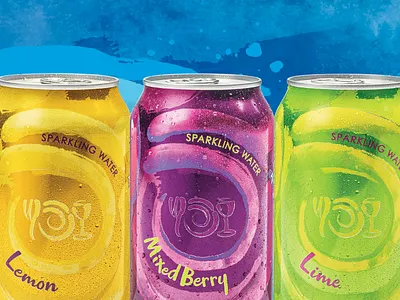 Sparkling Water Packaging branding can design graphic design packagedesign packaging sparkling water