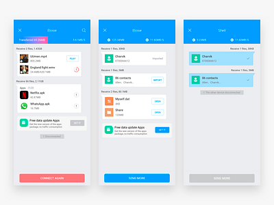 Mi Drop File transfer interface app design ui ux