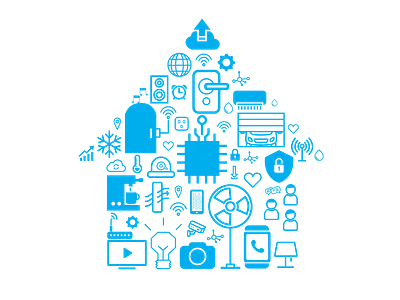 Smart home art illustration smart home