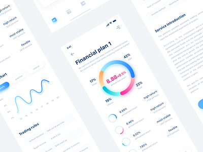 Finance App Design Project app bank banner blue card chart clean colorful dashboard data finance graphics icon interface llustration pay ui ux