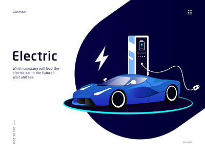 Electric car car electric illustration ui uid