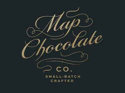 Map branding chocolate label lettering logotype packaging script typography