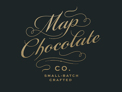 Map branding chocolate label lettering logotype packaging script typography