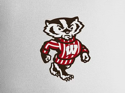 Bucky with Brown badgers buckingham mascot ncaa uw wisconsin