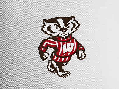 Bucky with Brown badgers buckingham mascot ncaa uw wisconsin