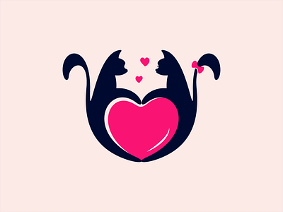 Cat Lover animal brand care cat cat illustration charming cute identity logo love pet store pets petshop sale
