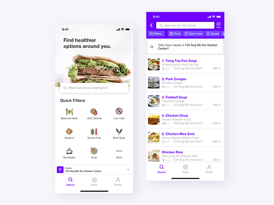 Healthy Food Locator dailyui ui