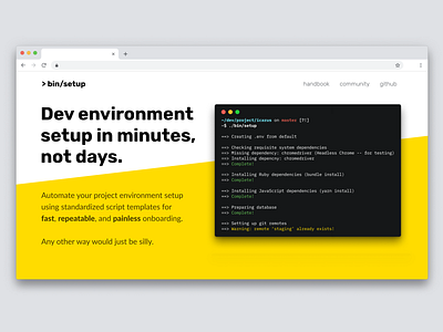 DailyUI - Day 03 - Landing Page automaton dailyui dailyui 003 landing page open source scripting terminal