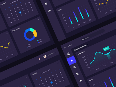 Dashboard Interface Design Dark Theme 02 design ui ux web