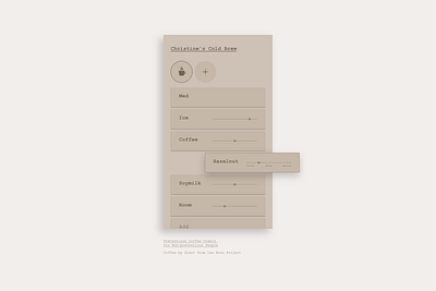 Pretentious Coffee Orders for Non-pretentious People coffee app monotone ui ux design