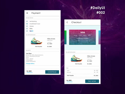 #DailyUI_002 app design checkout page clean app dailyui 002 design design inspiration minimal design payment gateway visual design