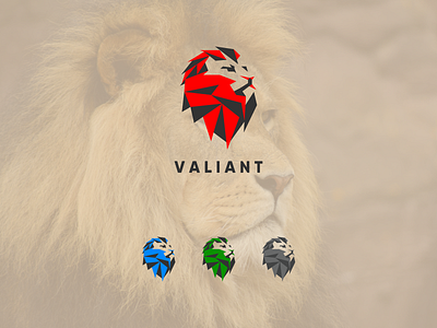 VALIANT animal animals brut build business business logo cat creative crest design emblem finance fitness gym king letter lion lion head lion logo lord