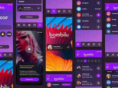 Bombilu – social box android app app apps design ios message app mobile profile design social uiux design