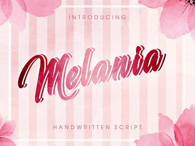 Melania - Handwritten Vintage Font alphabet calligraphy font font awesome font design handcrafted logo modern font retro retro font retro fonts script shadowed typeface typography vintage vintage font vintage typeface watercolor